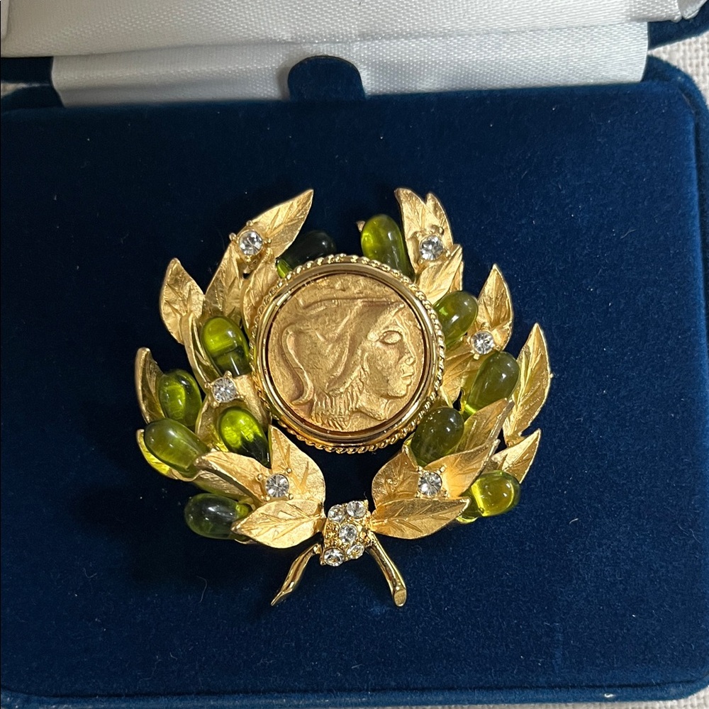 Camrose &Kross JBK Gold Greek Coin of Greece Brooch